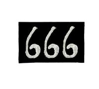 Patch ecusson brode thermocollant 666 motard biker satan noir