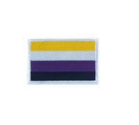 Patch Ecusson Brode Thermocollant Badge Drapeau Non Binaire Non Binary Broderie