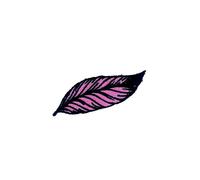 Patch Ecusson Brode Thermocollant Badge Feuille Rose Broderie
