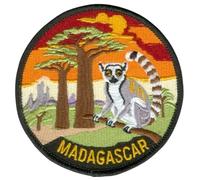 Patch ecusson brodé thermocollant ou coudre Madagascar Voyage Afrique Souvenir Emblème île Paradis Touriste Cadeau