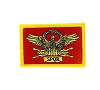 Patch Ecusson Brodé Thermocollant Rome Spqr Legion Romaine Drapeau Guerrier