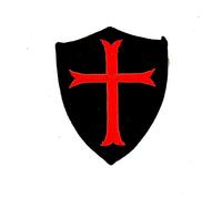 Patch ecusson brode thermocollant templier blason croisade airsoft chevalier r2