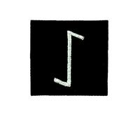 Patch ecusson brode thermocollant viking odin sorcellerie rune alphabet yew