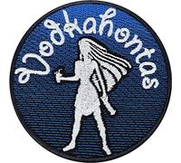 Patch Écusson brodé VODKAHONTAS à Coudre/à Repasser | Pocahontas pour Couture | Buveuse de Vodka EVJF T-shirt Princesse Cadeau - 80x80mm