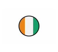 Patch Ecusson Drapeau Cote D'ivoire Ivorien Imprime Thermocollant Rond Cocarde