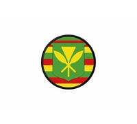 Patch Ecusson Drapeau Hawaii Kanaka Maoli Imprime Thermocollant Rond Cocarde