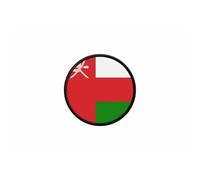 Patch Ecusson Drapeau Sultanat Oman Imprime Thermocollant Rond Cocarde