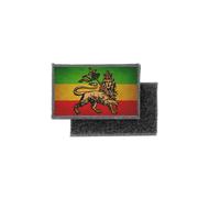 Patch ecusson imprime badge vintage drapeau ethiopie lion rasta