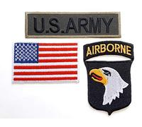 B2SEE Patch ecusson Militaire Drapeau USA brodé-rie thermocollant