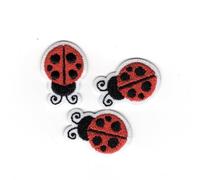Patch Ecusson Thermocollant 3 x petite coccinelle coloris au choix 1,50 x 2,50 cm