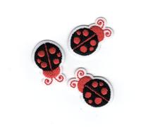 Patch Ecusson Thermocollant 3 x petite coccinelle coloris au choix 1,50 x 2,50 cm