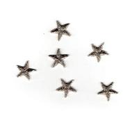 Patch Ecusson Thermocollant 6 Mini Mini Etoiles Coloris Argent 1 x 1 cm