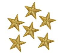 Patch Ecusson Thermocollant 6 x Etoile Coloris or doré 3 x 3 cm