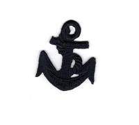 Patch Ecusson Thermocollant Ancre Marine Coloris Marine 3 x 4 cm