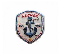 Patch Ecusson Thermocollant Blason Anchor Ancre marine 4,50 x 5,50 cm