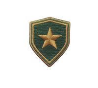 Patch Ecusson Thermocollant Blason kaki Etoile 3,20 x 4 cm