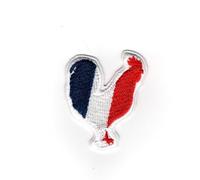 Patch Ecusson Thermocollant Coq drapeau français France 4 x 5 cm