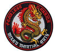 Patch Ecusson Thermocollant Dragon Martial Arts 6 x 6 cm