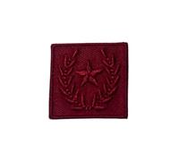 Patch Ecusson Thermocollant Etoile Lauriers Coloris Bordeaux 3 x 3 cm