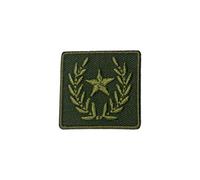 Patch Ecusson Thermocollant Etoile Lauriers Coloris Kaki 3 x 3 cm