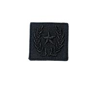 Patch Ecusson Thermocollant Etoile Lauriers Coloris Noir 3 x 3 cm