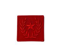 Patch Ecusson Thermocollant Etoile Lauriers Coloris Rouge 3 x 3 cm
