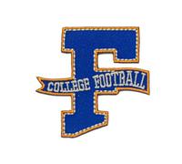 Patch Ecusson Thermocollant Lettre F Football College University 5,50 x 5,50 cm