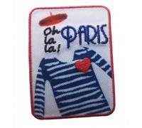 Patch Ecusson Thermocollant Paris Marinière 4,50 x 6 cm