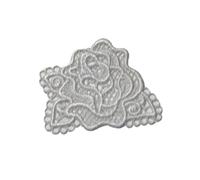 Patch Ecusson Thermocollant Petite Rose Dentelle Blanche 3 x 4 cm