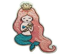 Patch Ecusson Thermocollant Petite sirène brillant 4,50 x 5 cm