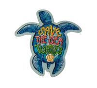 Patch Ecusson Thermocollant Save the Turtles 6 x 6 cm