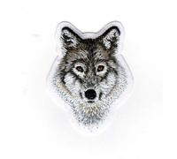 Patch Ecusson Thermocollant Tête de Loup 4,50 x 5,50 cm