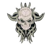 Patch Ecusson Thermocollant Tête de mort XXL skull 26 x 30 cm