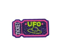 Patch Ecusson Thermocollant Ticket UFO 2 x 4 cm