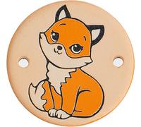 Patch enfant FOX - SET of 2 - diamètre 26 mm - Orange