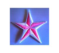 Patch Étoile Rockabilly Blanche Rose Ecusson Pin Up Star
