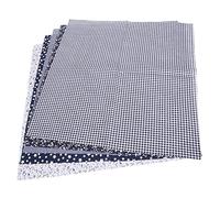 Patch Floral Carré Travail Coton Bricolage Couture Artisanat Vêtements Accessoires pour Sacs à Main Vêtements de Bébé Literie pour Enfants 5 Couleurs 50x50 cm 5 Pièces (Bleu foncé 5 couleurs 50*50cm)