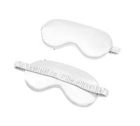Patch for les yeux en soie imité, masque d'ombrage for les yeux de sommeil, couverture relaxante de voyage, protection for les yeux, bouclier de sommeil doux, outils de soins oculaires(White)