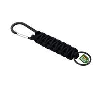 Patch Force - Cordon en paracorde avec mousqueton et anneau porte-clés pour police, pompiers, extérieur, camping, voiture, moto ou randonnée/porte-clés pour homme, femme ou enfant, Noir