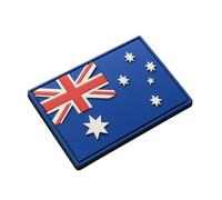 Patch Force - Patch en caoutchouc motif drapeau de l'Australie (coloré) 8 x 5 cm - Comme insigne pour uniformes, gilet de protection, sac d'intervention, veste ou sac à dos - Pour l'armée, la police