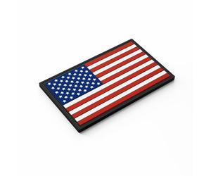 Patch Force - Patch en caoutchouc - Motif drapeau des États-Unis - 8 x 5 cm - Pour uniformes, gilet de protection, sac d'intervention, veste ou sac à dos - Pour l'armée, la police et l'armée
