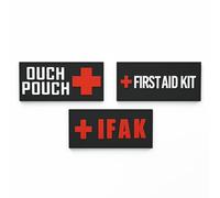 Patch Force - Patch en caoutchouc Ouch Pouch pour l'armée, la police et les pompiers - Pour sacs à dos tactiques, sacs médicaux, kits de premiers secours, IFAK - 7 cm x 3 cm