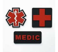 Patch Force - Patch en caoutchouc pour l'armée, la police et les pompiers - Comme patch pour sacs à dos tactiques, sacs médicaux, kits de premiers secours, pochette de premiers secours - 5 cm x 5 cm