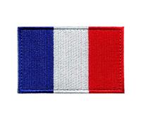 Patch France - 8 x 5 cm - Ecusson Drapeau Militaire Airsoft Garçons et Filles, Drapeau France, Motif en Crochet et Boucle, Patch Brodé Vetement, Ecusson à Coudre Pays