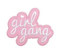 Patch girl gang, patch brodé gang de filles, écusson thermocollant pour customisation vêtements et accessoires 11 cm