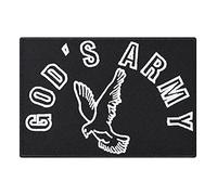 Patch God's Army - Écusson chrétien avec broderie, christianisme décoratif colombe - Autocollant Jésus - Insigne de l'armée de Dieu et application DIY pour polo, veste/t-shirt, 110 x 75 mm - Noir
