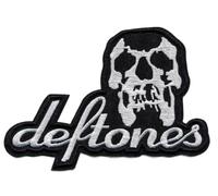 patch groupe deftones crane noir blanc 11x7cm ecusson thermocollant