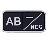 Patch groupe sanguin A B AB O positif négatif 5 x 2,5 cm Scratch