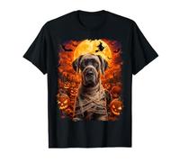 Patch Halloween Dogue Allemand Maman en Citrouille Noir T-Shirt Graphique avec Valeur