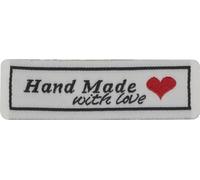 Patch Hand Made - set of 6 - 59x18 mm - Black,White